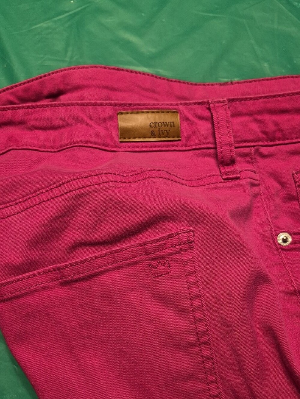 crown & ivy Magenta Skinny Jeans - Picture 3 of 7